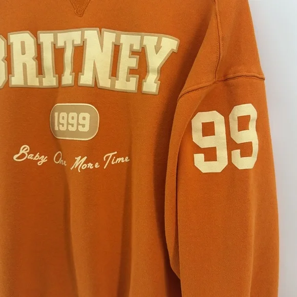 Brittney Spears 1999 Oversized Cotton Sweatshirt Baby One More Time Size Med - Picture 5 of 9